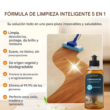 AEXZR® BioFlora Limpiador de pisos 5 en 1 |👶 Seguro para bebés y mascotas🐾