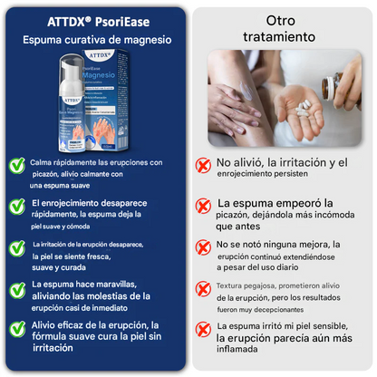 ATTDX® PsoriEase Espuma curativa de magnesio