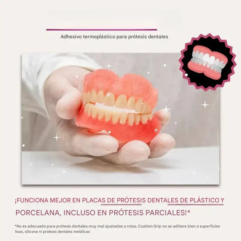 Adhesivo termoplástico para prótesis dentales