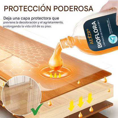 AEXZR® BioFlora Limpiador de pisos 5 en 1 |👶 Seguro para bebés y mascotas🐾