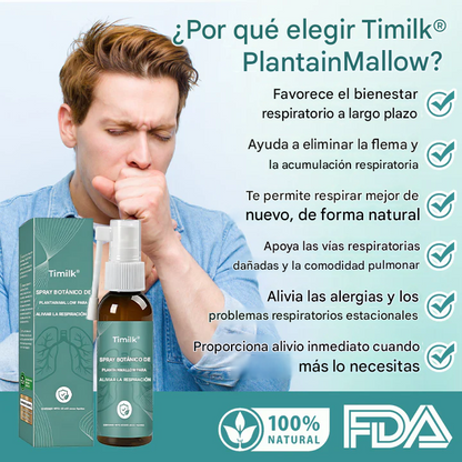 Spray botánico calmante para el aliento de plátano y malva