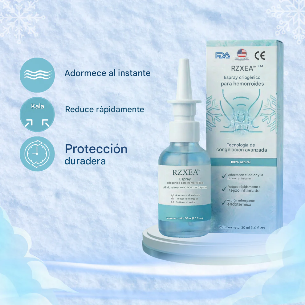 🏆 Spray criogénico para hemorroides | Reduce la hinchazón, alivia el ardor y siéntate cómodamente en segundos.