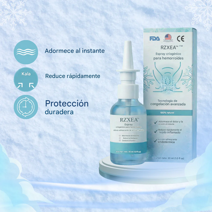 🏆 Spray criogénico para hemorroides | Reduce la hinchazón, alivia el ardor y siéntate cómodamente en segundos.