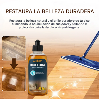 AEXZR® BioFlora Limpiador de pisos 5 en 1 |👶 Seguro para bebés y mascotas🐾