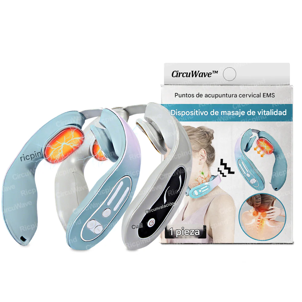 CircuWave™ EMS Dispositivo de masaje linfático para puntos de acupuntura cervicales