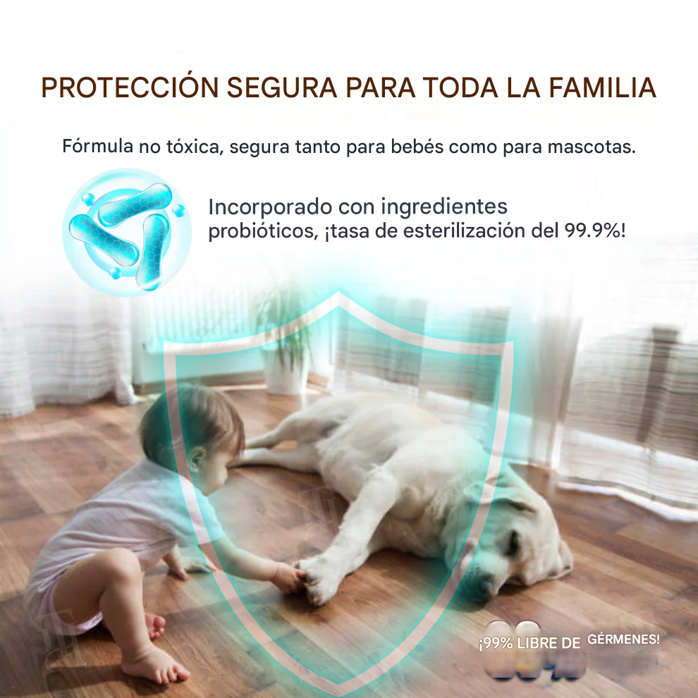 AEXZR® BioFlora Limpiador de pisos 5 en 1 |👶 Seguro para bebés y mascotas🐾