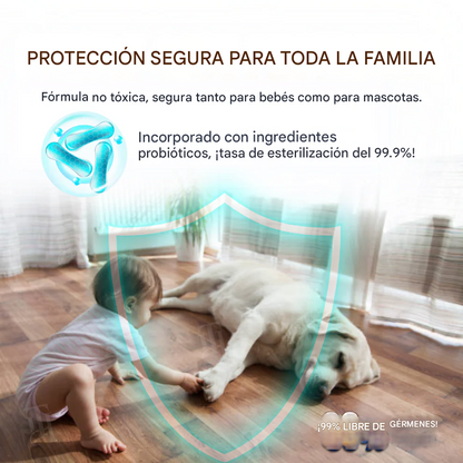 AEXZR® BioFlora Limpiador de pisos 5 en 1 |👶 Seguro para bebés y mascotas🐾