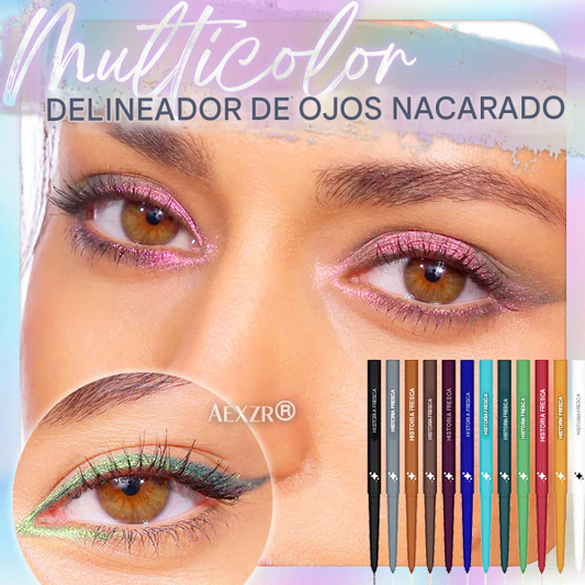 Delineador de ojos perlado multicolor resistente al agua Aexzr®