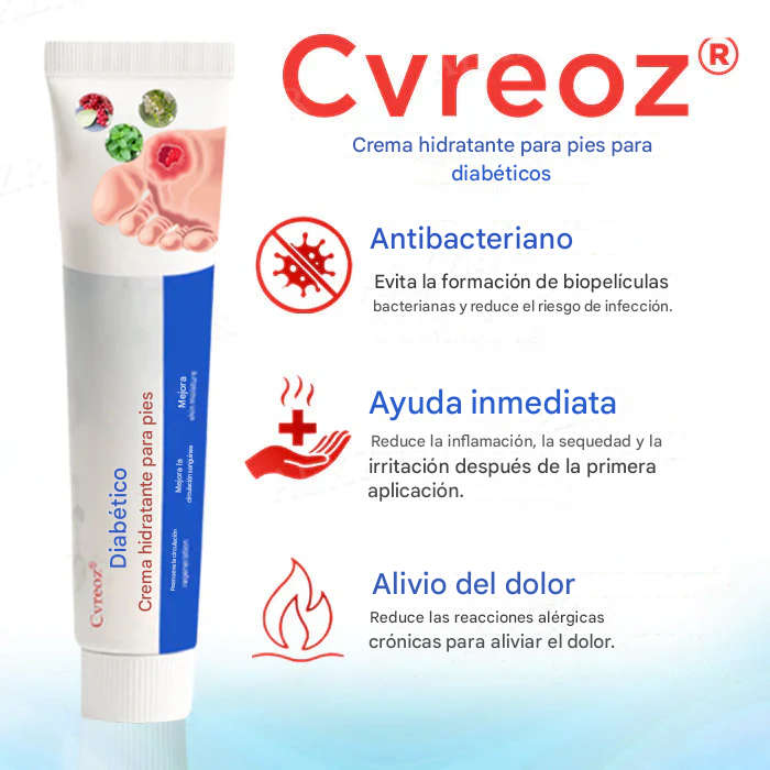 Crema cicatrizante para úlceras del pie diabético Cvreoz®