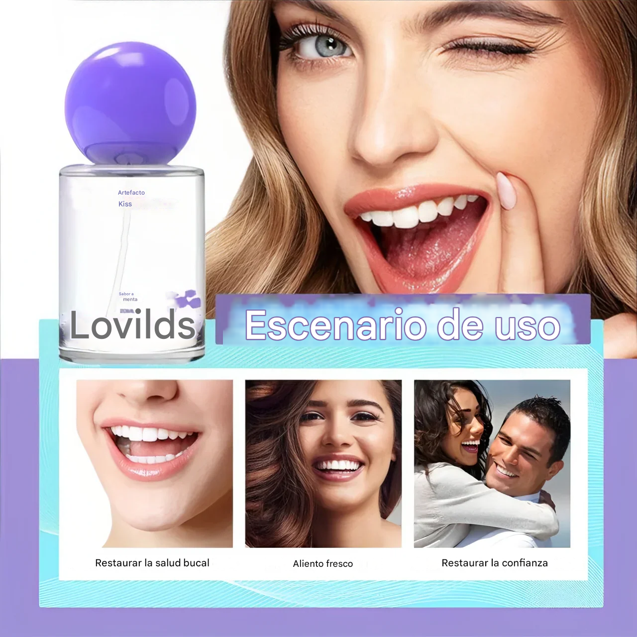 LOVILDS™ Espray bucal probiótico | Aliento fresco y salud bucal eficaz