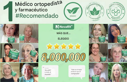 Crema para aliviar el dolor de masajes NovaRX® Advanced con magnesio y aceite de emú