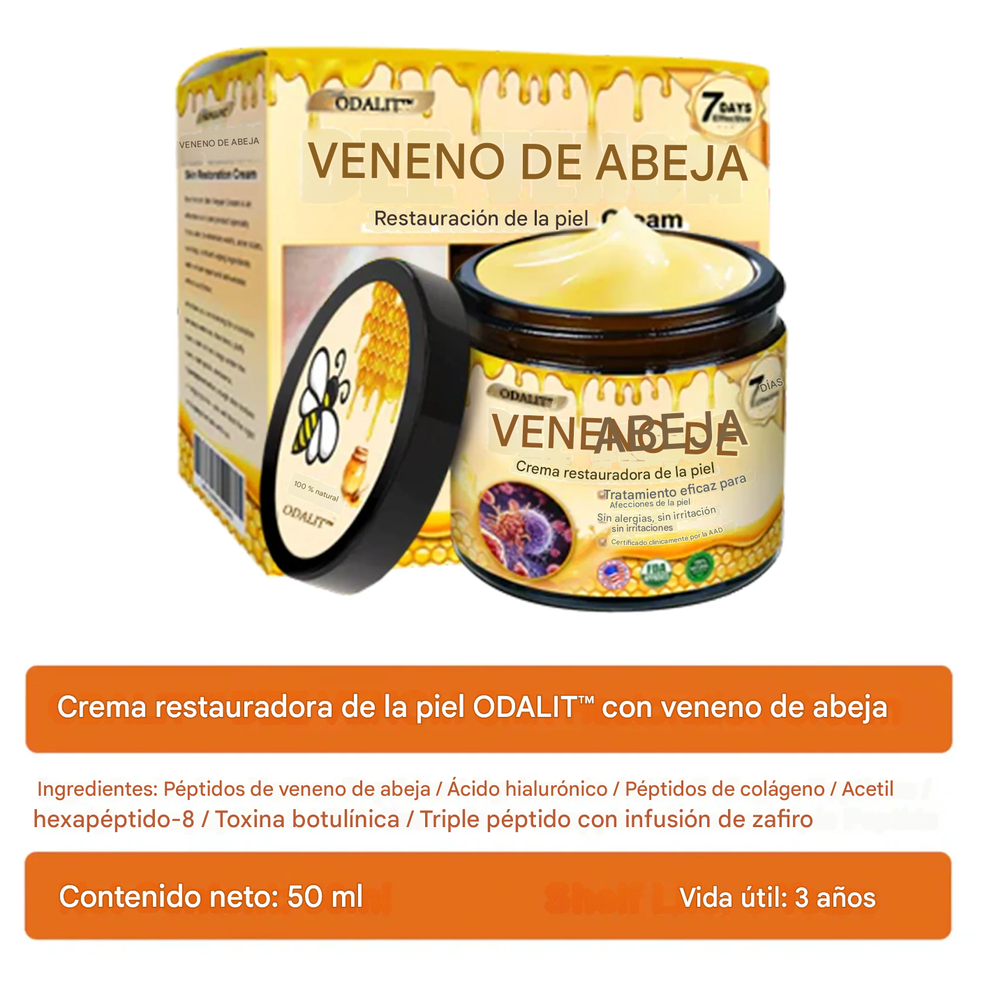 Crema restauradora de la piel con veneno de abeja ODALIT®
