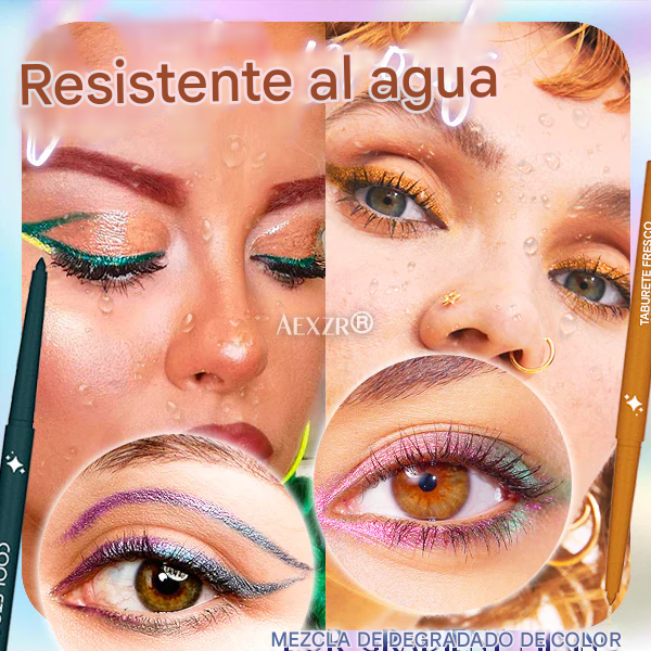 Delineador de ojos perlado multicolor resistente al agua Aexzr®