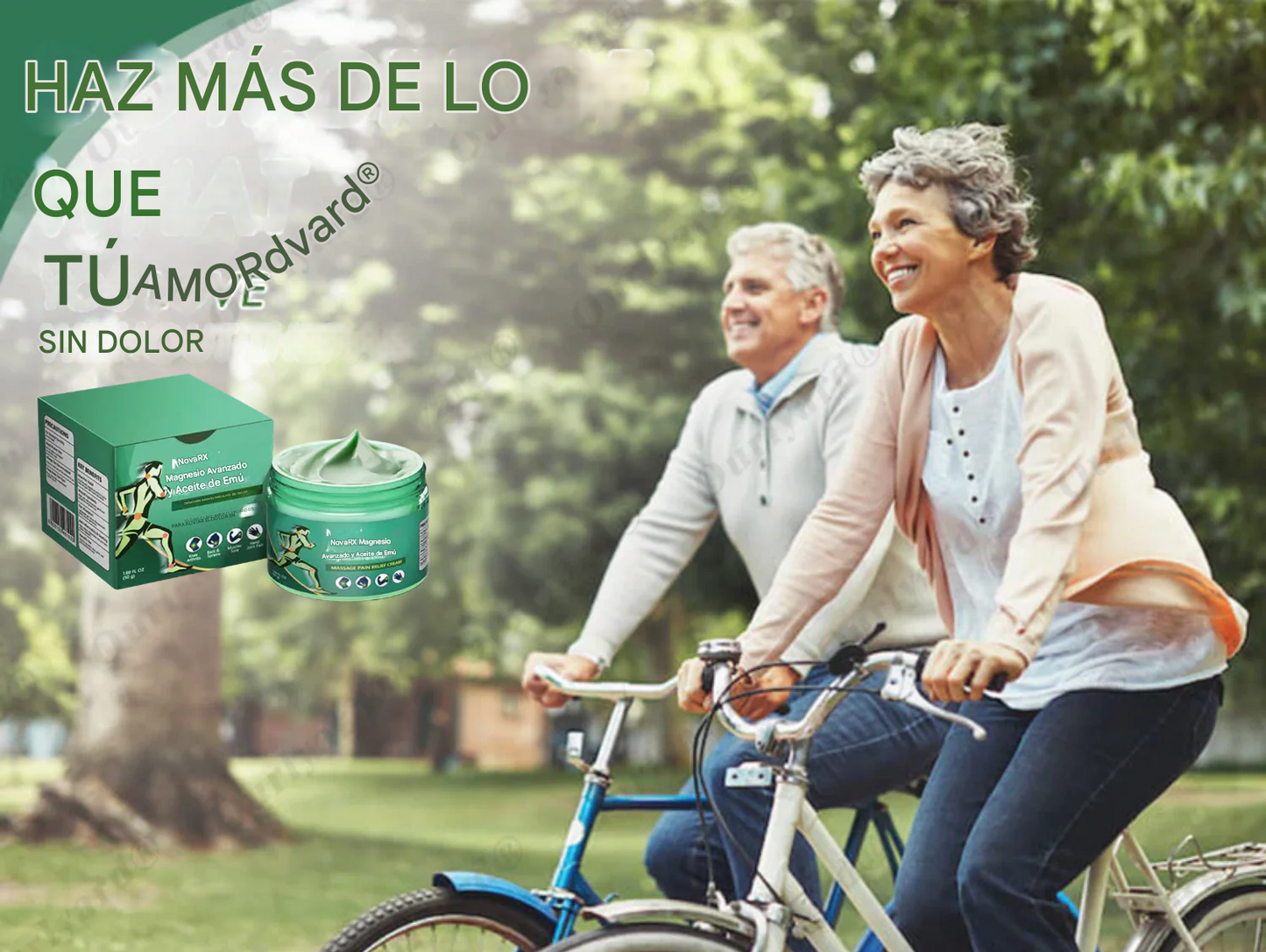 Crema para aliviar el dolor de masajes NovaRX® Advanced con magnesio y aceite de emú