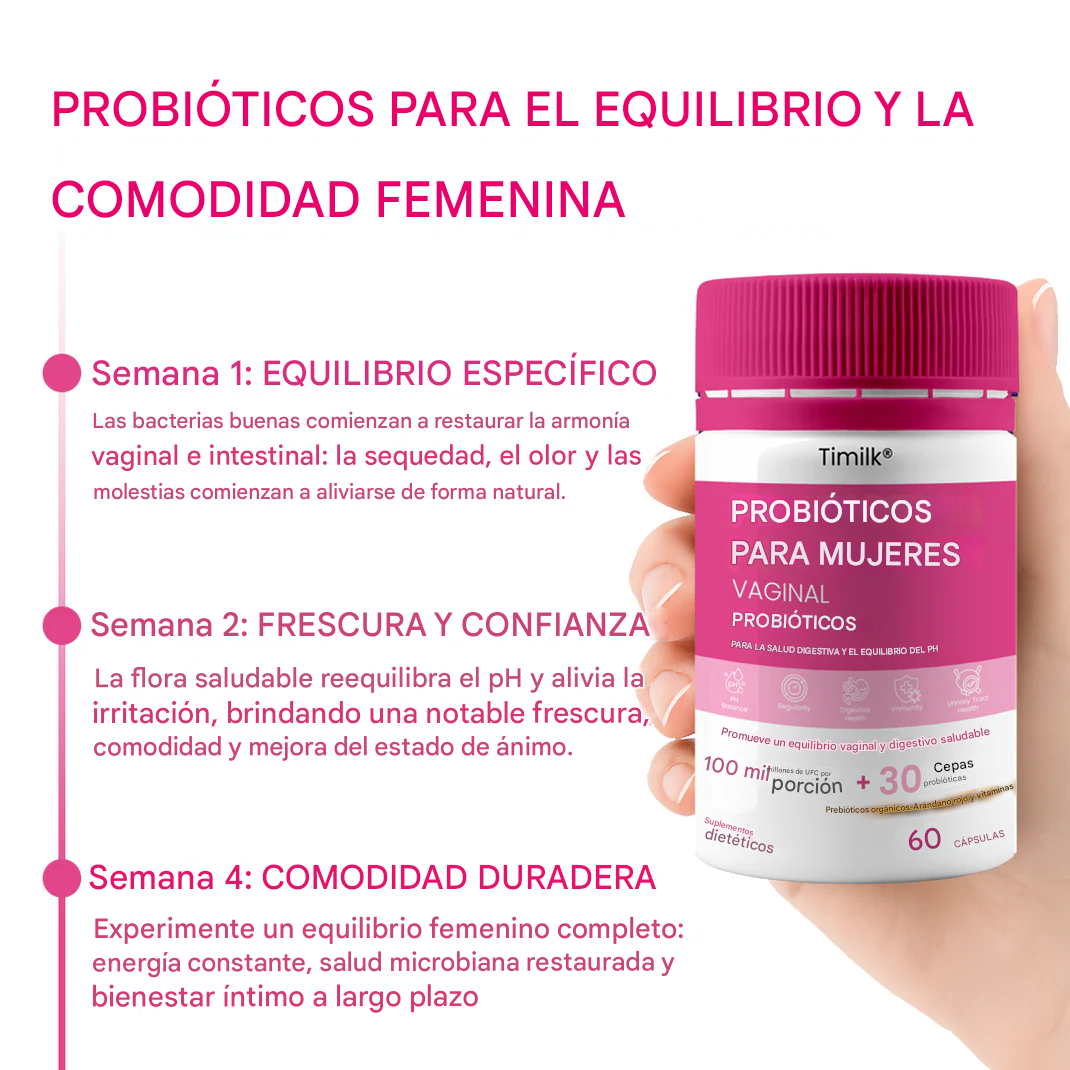 Probióticos vaginales Timilk® para mujeres