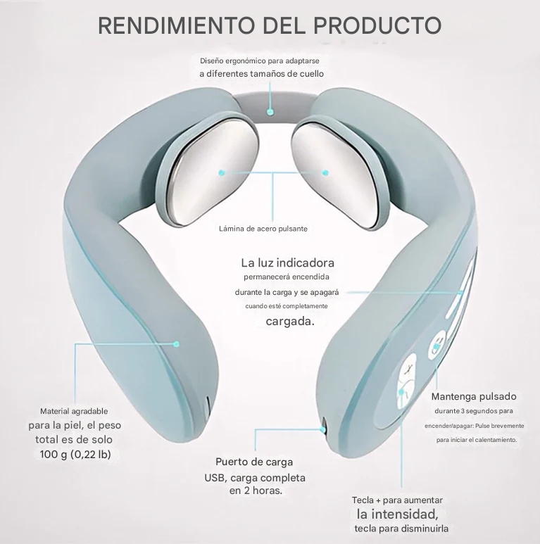 CircuWave™ EMS Dispositivo de masaje linfático para puntos de acupuntura cervicales