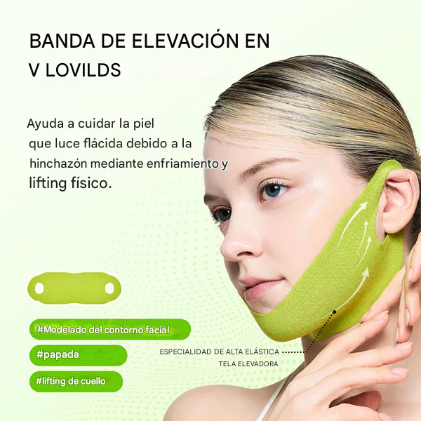 LOVILDS™ 🌵Mascarilla facial con forma de V y forma de oreja colgante - Hidratante de cactus