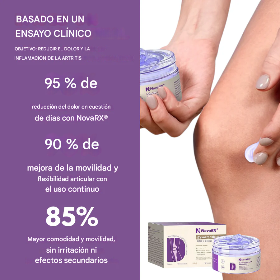 PAGUE 1 LLEVE 2 Gel calmante para el dolor de artritis NovaRX® con cúrcuma y aceite de emú