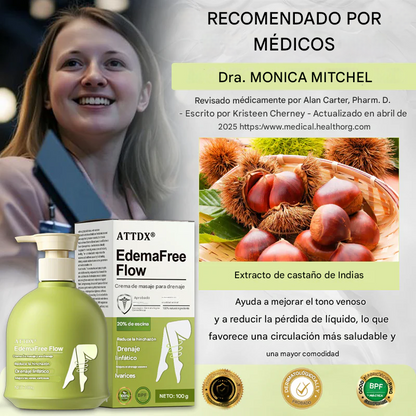 Crema de masaje para drenaje ATTDX® EdemaFree Flow