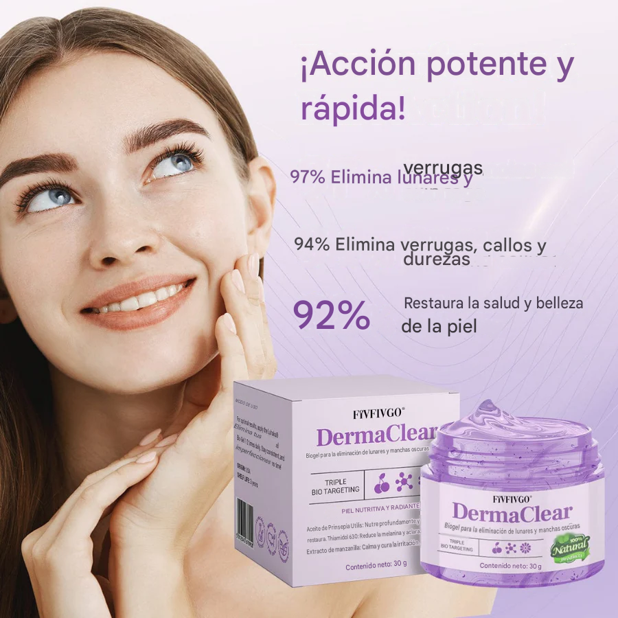 DermaClear Bio-Gel para la eliminación de lunares y manchas oscuras