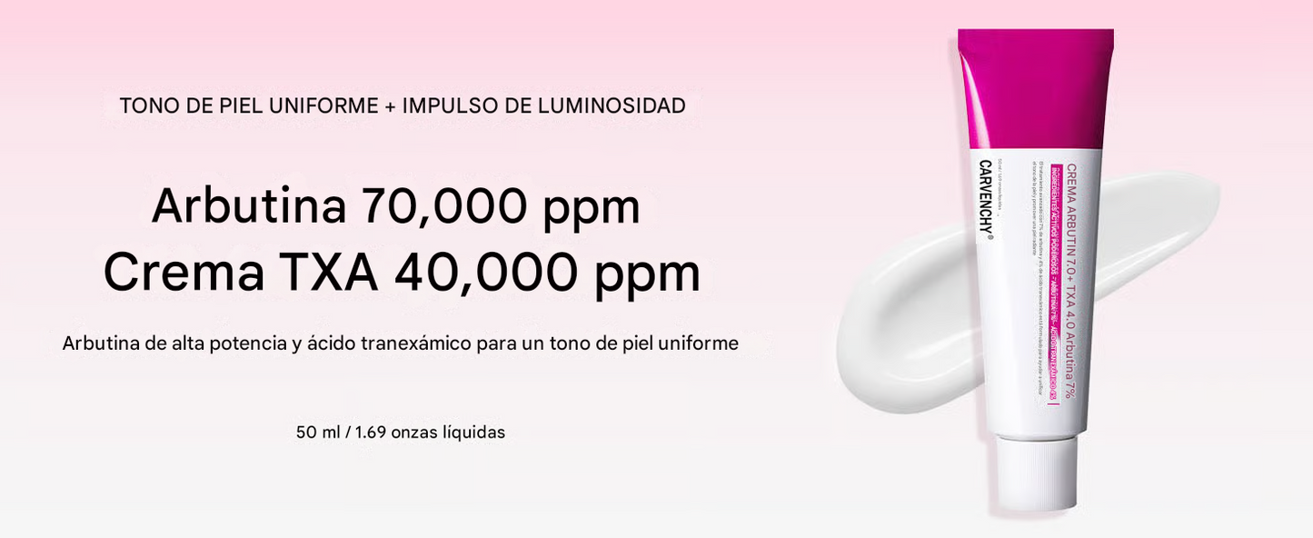 Crema de arbutina al 7 % + ácido tranexámico al 4 %