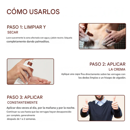 Crema eliminadora de verrugas genitales por hongos Oveallgo® AHCC