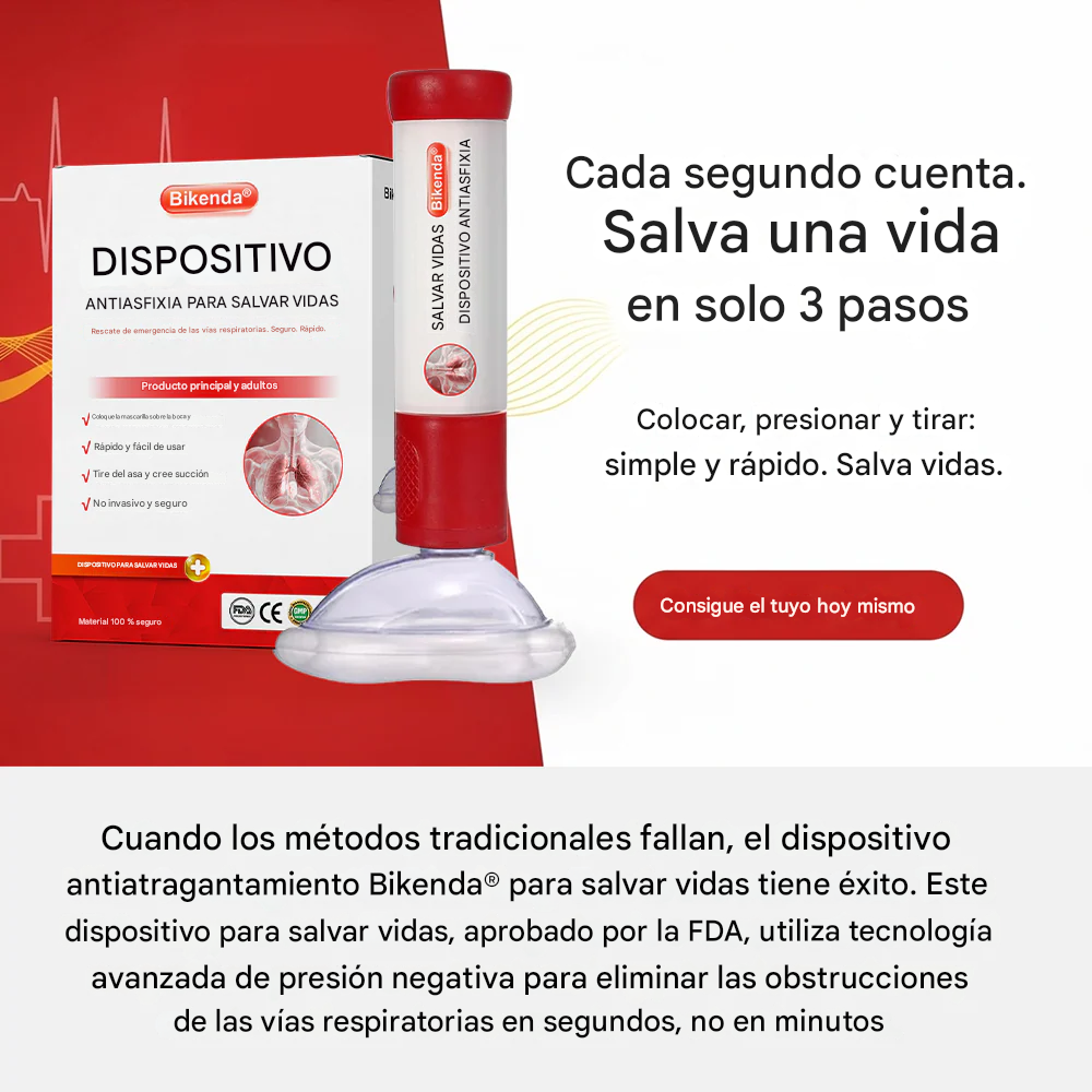 Dispositivo antiasfixia Bikenda® que salva vidas