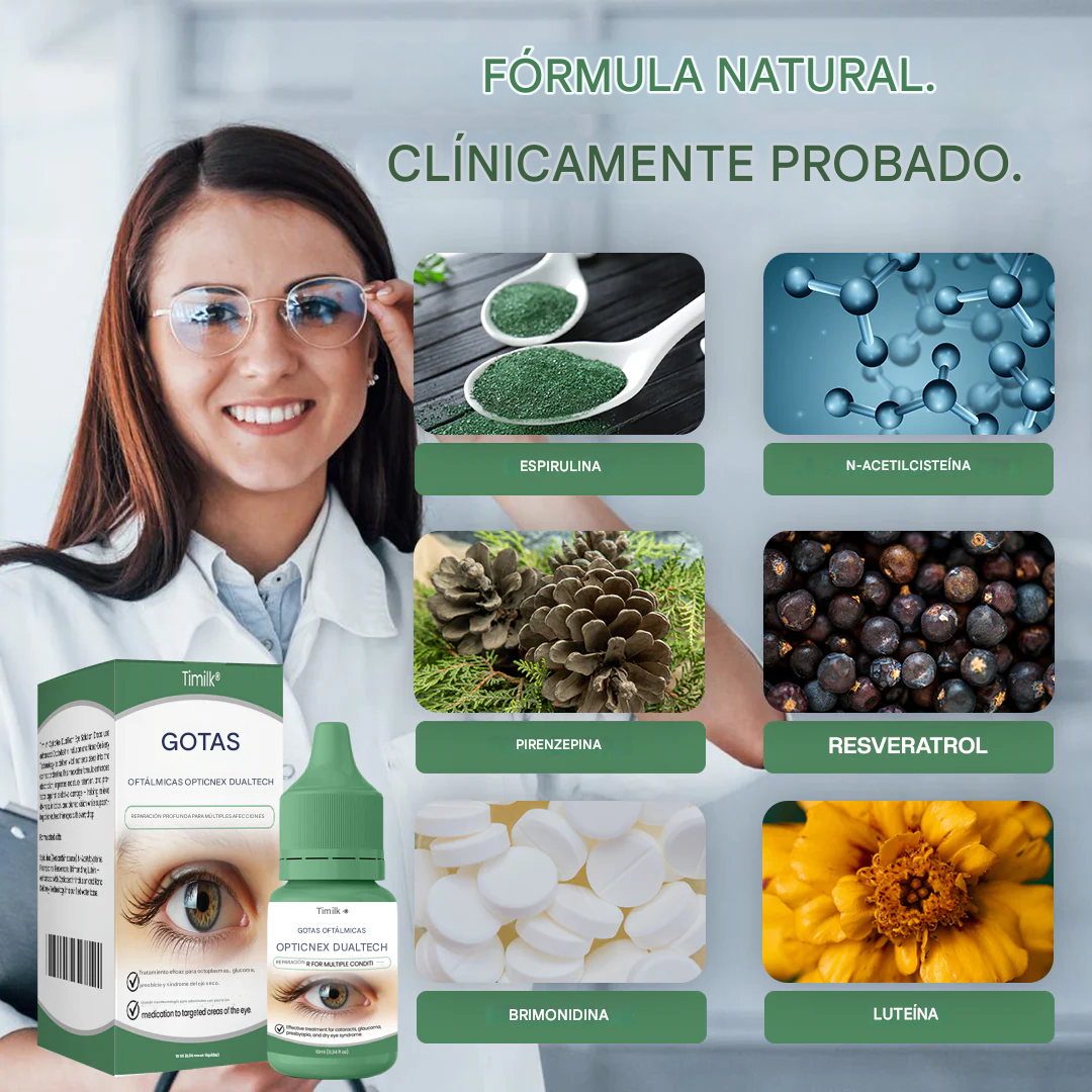 Gotas de solución para ojos Timilk® OpticNex DualTech