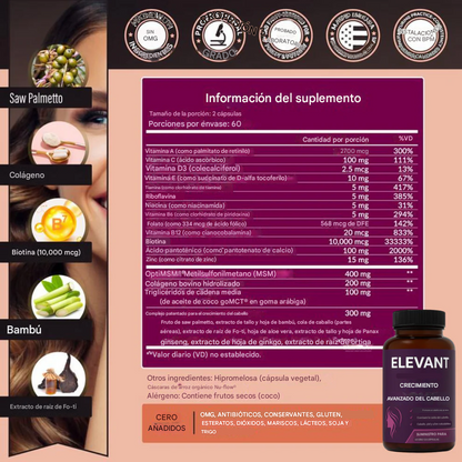 Elevant™ - Vitaminas capilares premium
