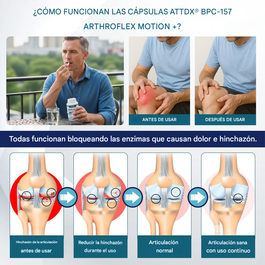Cápsulas ATTDX® BPC-157 ArthroFlex Motion+