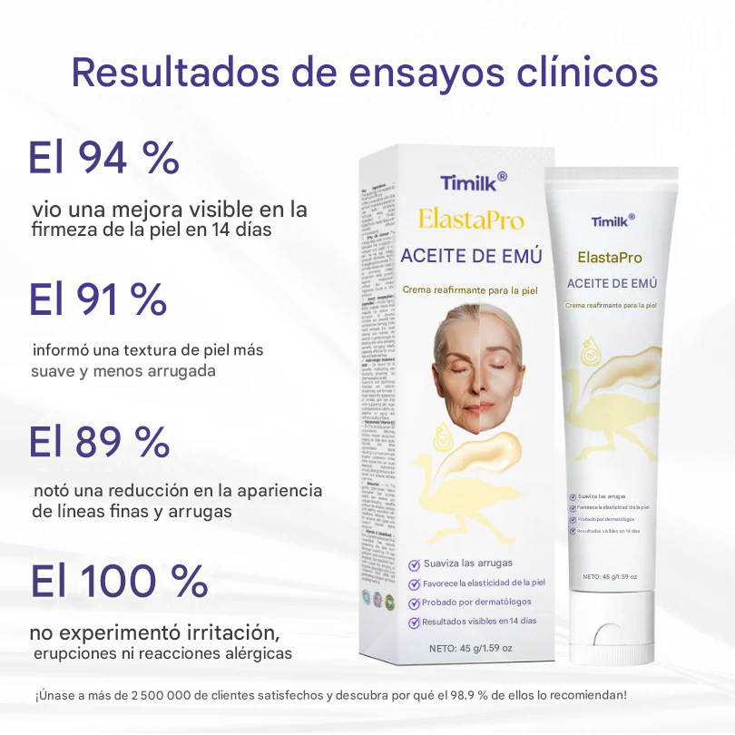Crema reafirmante con aceite de emú Timilk® ElastaPro