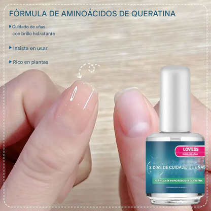 LOVILDS™ Cuidado de uñas de 3 días: fórmula de aminoácidos de queratina para una nutrición superior de las uñas