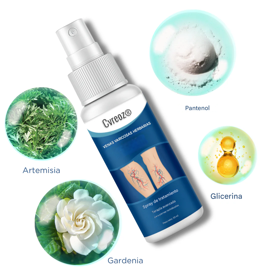 Resultados visibles en 7 días + Atenúa las arañas vasculares rápidamente✨Cvreoz® Spray de tratamiento herbal para venas varicosas