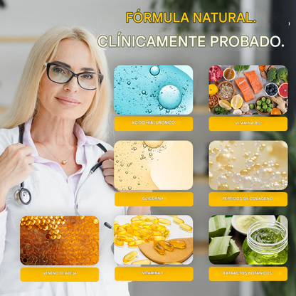 Crema reafirmante para la piel Timilk® LiftnGlow con veneno de abeja