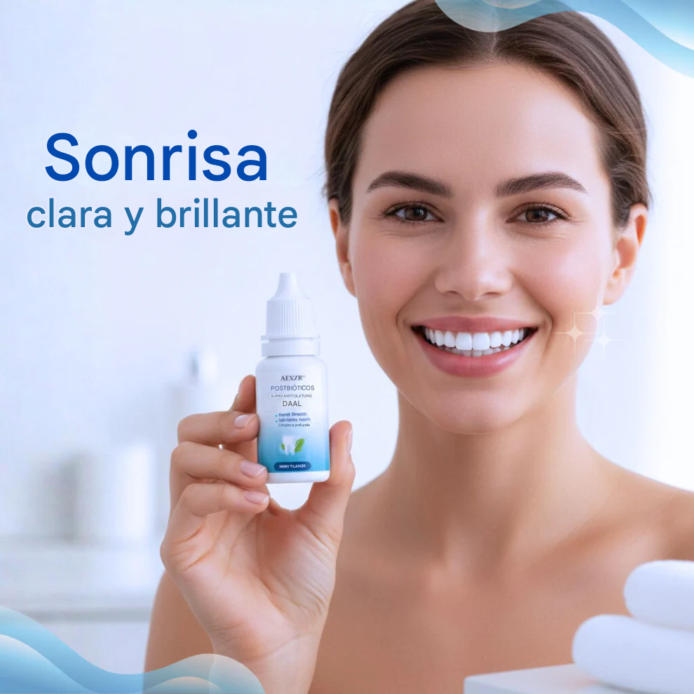 Reconstruye el esmalte dental con la ciencia de los postbióticos. Suero oral antiplaca AEXZR®