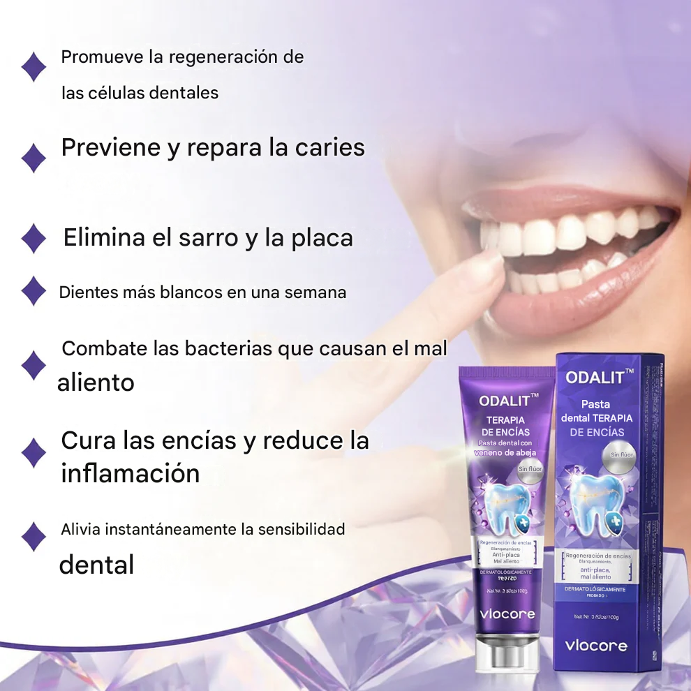 Pasta dental ODALIT™ VioCore con veneno de abeja para tratamiento dental