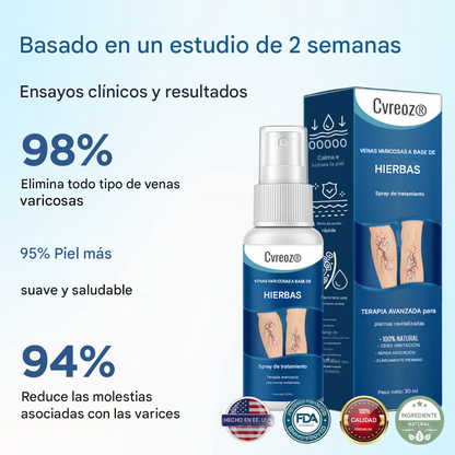Resultados visibles en 7 días + Atenúa las arañas vasculares rápidamente✨Cvreoz® Spray de tratamiento herbal para venas varicosas