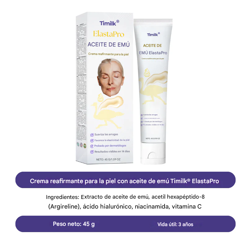 Crema reafirmante con aceite de emú Timilk® ElastaPro