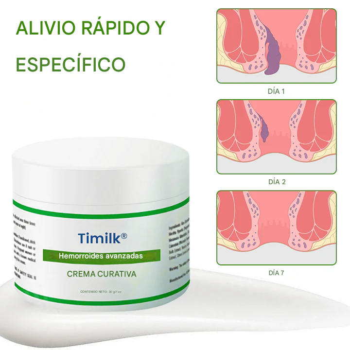 Crema Timilk® Advanced para la curación de hemorroides