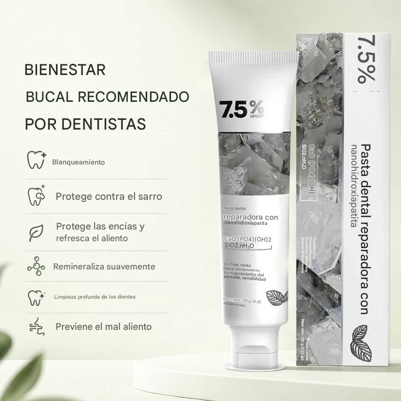 Pasta dental remineralizante con hidroxiapatita 🍃