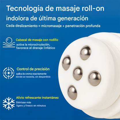 Crema en roll-on ATTDX® para el drenaje linfático y el alivio de la hinchazón.®