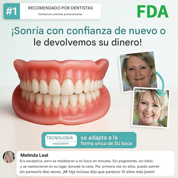 Prótesis dentales totalmente funcionales y personalizadas. ¡Te dan más confianza!