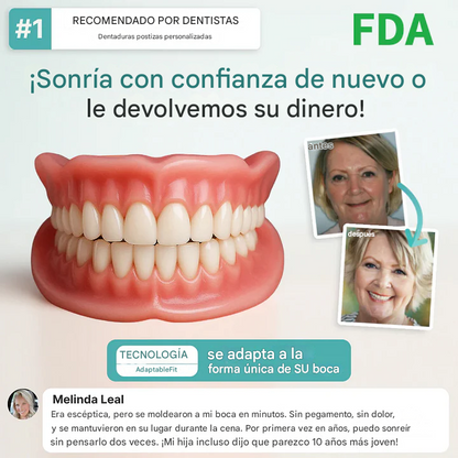 Prótesis dentales totalmente funcionales y personalizadas. ¡Te dan más confianza!