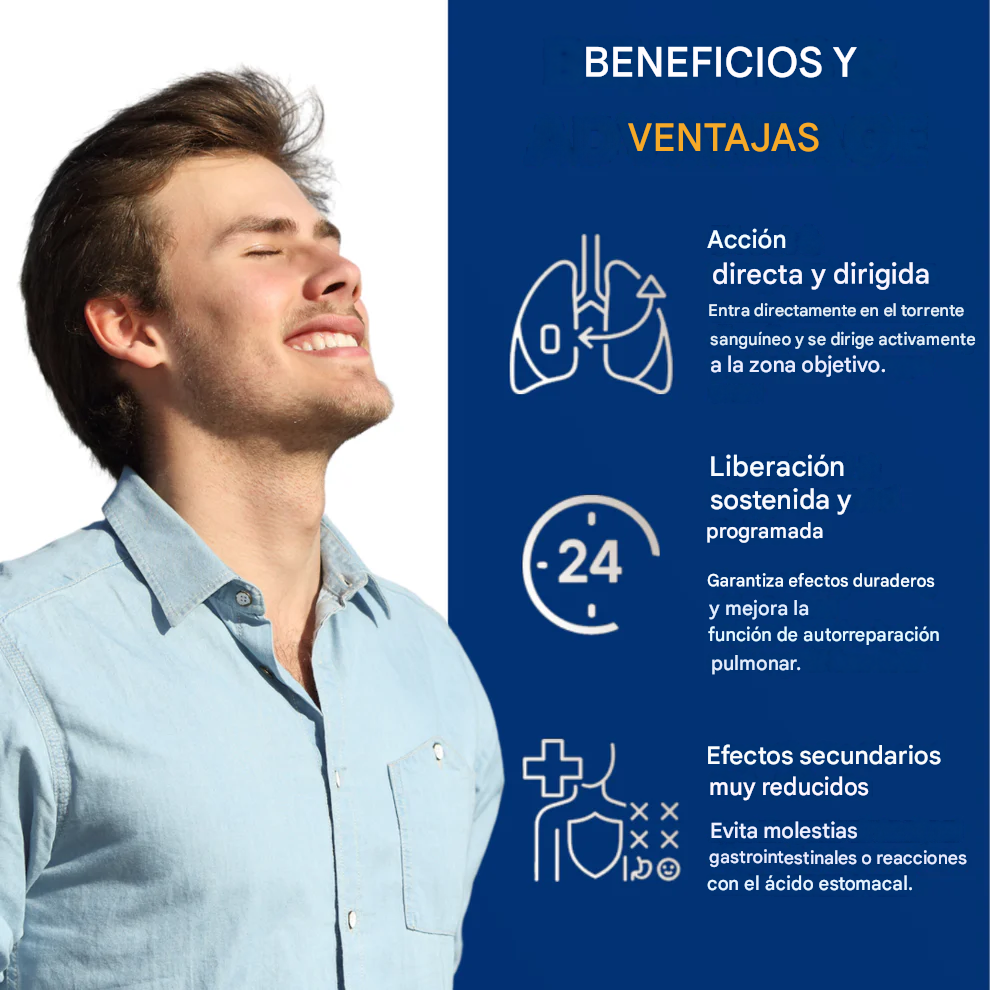 Parche Tri-NanoTarget para el alivio de la EPOC 🔬 Respira por ti en 10 minutos
