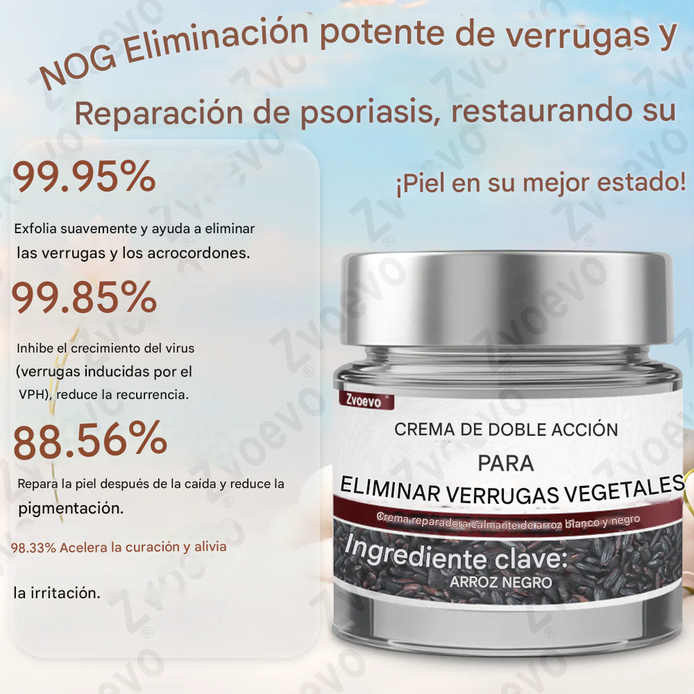 Crema reparadora de piel con esencia de arroz negro Zvoevo® ⚕️ Certificada por la FDA