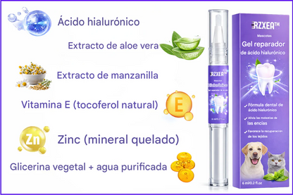 Gel reparador de ácido hialurónico para mascotas