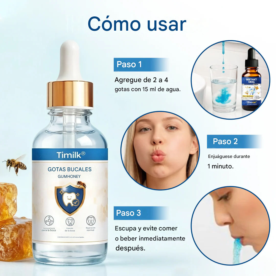 Gotas reparadoras bucales Timilk® GumHoney