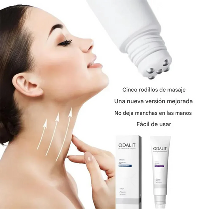 Crema reafirmante para cuello y cuerpo ODALIT™ con rodillo de 5 bolas