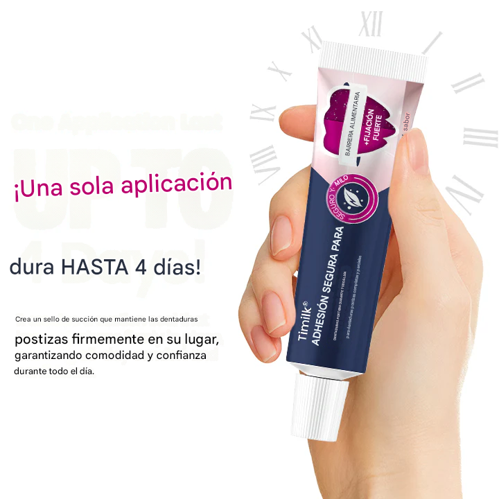 Timilk® AllDay Secure Adhesión para dentaduras postizas