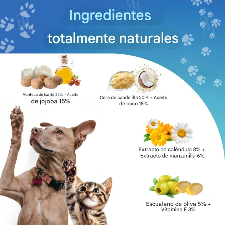 Crema bálsamo para patas de mascotas a prueba de lamidas